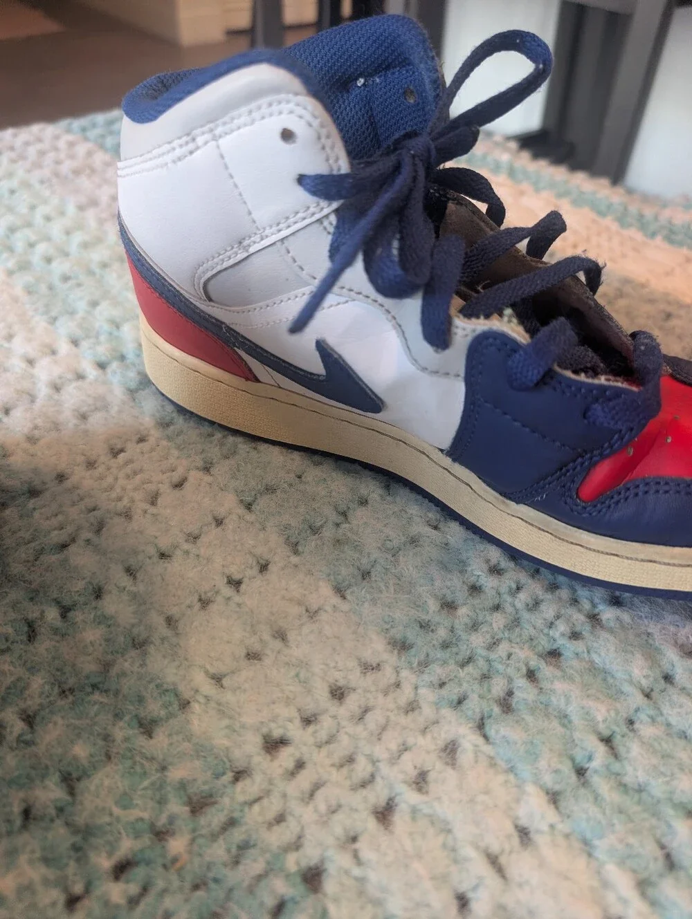 Nike Kids High-Top Sneakers -siE 7  Red / Navy / White